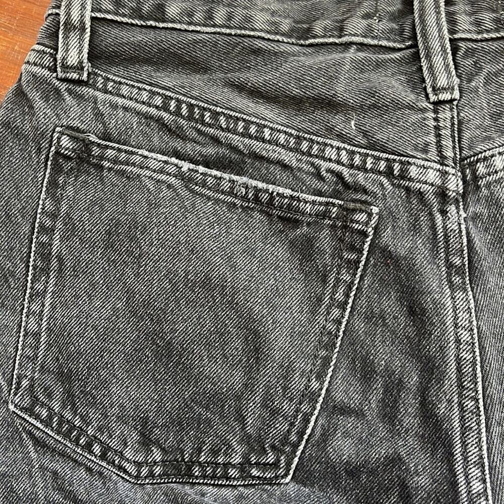 Abercrombie & Fitch The Boyfriend hi rise cut off distressed denim jean shots 26 - Picture 5 of 6